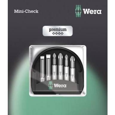 Edzett, ötvözött szerszámacél 6 részes BIT készlet, kereszthornyú PZ, PH Wera Mini-Check 05073635001 Edzett, ötvözött szerszámacél 6 részes BIT készlet, kereszthornyú PZ, PH Wera Mini-Check 05073635001