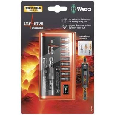 BIT készlet, Torx, kereszthornyú PH, PZ és belső hatlapú BIT-ekkel 10 részes készlet Wera 8740/51/55/67-9/IMP DC 05073980001 BIT készlet, Torx, kereszthornyú PH, PZ és belső hatlapú BIT-ekkel 10 részes készlet Wera 8740/51/55/67-9/IMP DC 05073980001