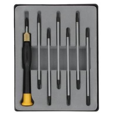 Donau Elektronik 280-70 Cserélhető szárú csavarhúzó készlet, lapos, csillag, torx csavarokhoz Donau Elektronik 280-70 Cserélhető szárú csavarhúzó készlet, lapos, csillag, torx csavarokhoz