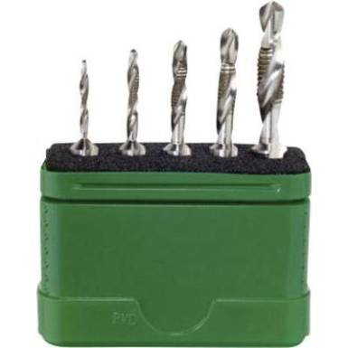 Kombinált menetfúró készlet (1/4"), 5 részes, Wiha 28026 Kombinált menetfúró készlet (1/4"), 5 részes, Wiha 28026