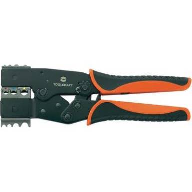 Racsnis krimpelő fogó sarukhoz, érintkezőkhöz Toolcraft 818644 2-IN-1 Racsnis krimpelő fogó sarukhoz, érintkezőkhöz Toolcraft 818644 2-IN-1