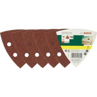 Delta csiszolópapír 40, méret: 93mm, 25 db, Bosch 2607019487 Delta csiszolópapír 40, méret: 93mm, 25 db, Bosch 2607019487