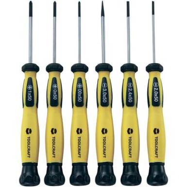Csavarhúzó készlet egyenes/kereszthornyú-PH® ESD csavarokhoz 6 részes Toolcraft Csavarhúzó készlet egyenes/kereszthornyú-PH® ESD csavarokhoz 6 részes Toolcraft