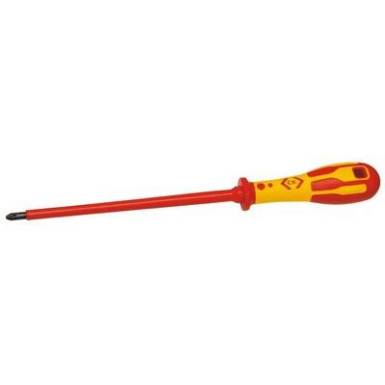 VDE Kereszthornyú csavarhúzó C.K. PZ 2 Penge hossz: 200 mm VDE 0682-201,DIN ISO 8764,DIN EN 60900 VDE Kereszthornyú csavarhúzó C.K. PZ 2 Penge hossz: 200 mm VDE 0682-201,DIN ISO 8764,DIN EN 60900