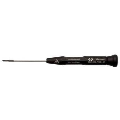 ESD Kereszthornyú csavarhúzó C.K. PH 00 Penge hossz: 60 mm DIN EN 61340-2 ESD Kereszthornyú csavarhúzó C.K. PH 00 Penge hossz: 60 mm DIN EN 61340-2