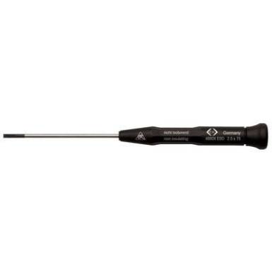 ESD Egyenes pengéjű csavarhúzó C.K. Xonic Pengeszélesség: 2.5 mm Penge hossz: 60 mm DIN EN 61340-2 ESD Egyenes pengéjű csavarhúzó C.K. Xonic Pengeszélesség: 2.5 mm Penge hossz: 60 mm DIN EN 61340-2