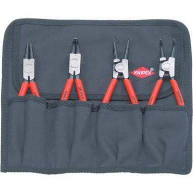 Seeger-gyűrű fogó készlet, 4 részes, 19-60 mm egyenes/90°heggyel, Knipex 00 19 56 Seeger-gyűrű fogó készlet, 4 részes, 19-60 mm egyenes/90°heggyel, Knipex 00 19 56