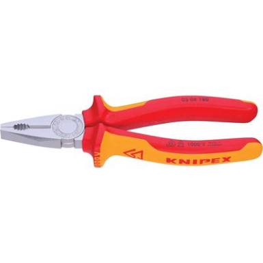 Kombin&aacute;lt fog&oacute;, 200 mm, v&aacute;g&aacute;si &eacute;rt&eacute;k: (k&ouml;zepes/kem&eacute;ny) &Oslash; 3,8/2,5 mm, max. 16 mm&sup2;, Knipex 03 06 200