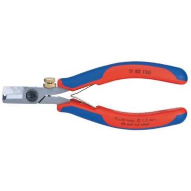 Huzalcsupaszító fogó fényvezetőkhöz, primér bevonat: 0,125 mm, szekundér bevonat: 0,250 mm, Knipex 12 82 130 SB Huzalcsupaszító fogó fényvezetőkhöz, primér bevonat: 0,125 mm, szekundér bevonat: 0,250 mm, Knipex 12 82 130 SB