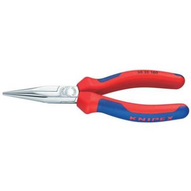 Hosszúcsőrű fogó 190 mm, hosszú, fél kerek, fogazott pofa, Knipex 30 25 190 Hosszúcsőrű fogó 190 mm, hosszú, fél kerek, fogazott pofa, Knipex 30 25 190