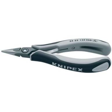 ESD Precíziós-elektronikai markoló fogó 135 mm, lapos, kerek pofa, Knipex 34 22 130 ESD ESD Precíziós-elektronikai markoló fogó 135 mm, lapos, kerek pofa, Knipex 34 22 130 ESD