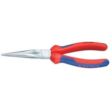 Műszerész fogó 200 mm, egyenes, lapos, kerek pofa, Knipex 38 15 200 Műszerész fogó 200 mm, egyenes, lapos, kerek pofa, Knipex 38 15 200