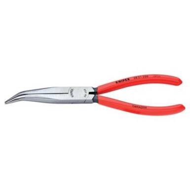 Műszerész fogó 200 mm, szögben tört, lapos, kerek pofa, Knipex 38 21 200 Műszerész fogó 200 mm, szögben tört, lapos, kerek pofa, Knipex 38 21 200