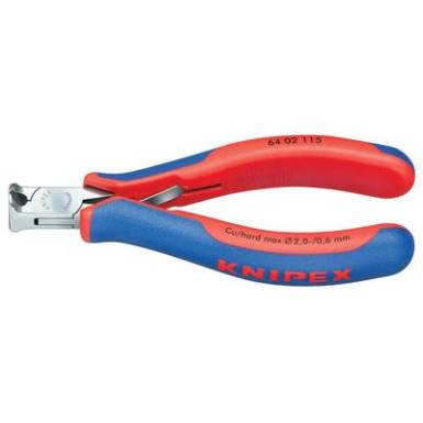 Elektronikai homlokcsípőfogó, lágy/közepes/kemény huzal max.: Ø 2/1/0,6 mm, Knipex 64 02 115 Elektronikai homlokcsípőfogó, lágy/közepes/kemény huzal max.: Ø 2/1/0,6 mm, Knipex 64 02 115
