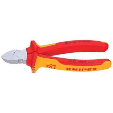 VDE oldalcsípőfogó, lágy/közepes/kemény huzal max.: Ø 4/2,8/1,8 mm, Knipex 70 26 160 VDE oldalcsípőfogó, lágy/közepes/kemény huzal max.: Ø 4/2,8/1,8 mm, Knipex 70 26 160