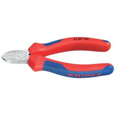 Oldalcsípő műanyaghoz, max.: 1,2 mm, Knipex 72 02 125 Oldalcsípő műanyaghoz, max.: 1,2 mm, Knipex 72 02 125