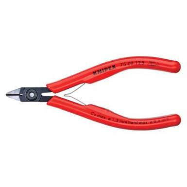 Elektronikai oldalcsípőfogó, lágy/közepes/kemény/zongora huzal max.: Ø 1,3/1/0,6/0,4 mm, Knipex 75 02 125 EAN Elektronikai oldalcsípőfogó, lágy/közepes/kemény/zongora huzal max.: Ø 1,3/1/0,6/0,4 mm, Knipex 75 02 125 EAN