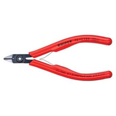 Elektronikai oldalcsípőfogó, lágy/közepes/kemény/zongora huzal max.: Ø 1,3/1/0,6/0,4 mm, Knipex 75 12 125 Elektronikai oldalcsípőfogó, lágy/közepes/kemény/zongora huzal max.: Ø 1,3/1/0,6/0,4 mm, Knipex 75 12 125