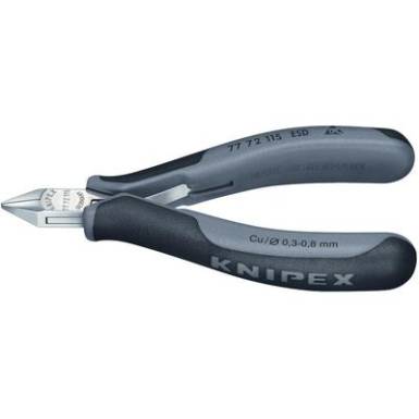 ESD elektronikai oldalcsípőfogó, lágy huzal max.: Ø 0,8 mm, Knipex 77 72 115 ESD ESD elektronikai oldalcsípőfogó, lágy huzal max.: Ø 0,8 mm, Knipex 77 72 115 ESD