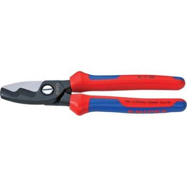Kábelolló kettős vágóéllel 200 mm, vágóérték: Ø 20 mm, Knipex 95 12 200 Kábelolló kettős vágóéllel 200 mm, vágóérték: Ø 20 mm, Knipex 95 12 200