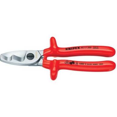 VDE k&aacute;beloll&oacute; kettős v&aacute;g&oacute;&eacute;llel 200 mm, v&aacute;g&oacute;&eacute;rt&eacute;k: &Oslash; 20 mm, Knipex 95 17 200