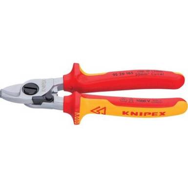 VDE kábelolló 165 mm, barnított, vágóérték: Ø 15 mm, Knipex 95 26 165 VDE kábelolló 165 mm, barnított, vágóérték: Ø 15 mm, Knipex 95 26 165