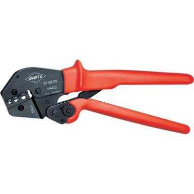 Krimpelő fog&oacute; k&eacute;tkezes kezel&eacute;sre is 250 mm, &eacute;rv&eacute;gh&uuml;velyek, Knipex 97 52 09