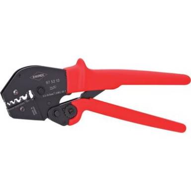 Krimpelő fogó kétkezes kezelésre is 250 mm, szigeteletlen kábelsaruk + dugaszoló csatlakozó, Knipex 97 52 13 Krimpelő fogó kétkezes kezelésre is 250 mm, szigeteletlen kábelsaruk + dugaszoló csatlakozó, Knipex 97 52 13