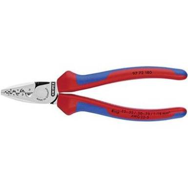 Krimpelő fogó érvéghüvelyekhez 180 mm, polírozott fej, Knipex 97 72 180 Krimpelő fogó érvéghüvelyekhez 180 mm, polírozott fej, Knipex 97 72 180