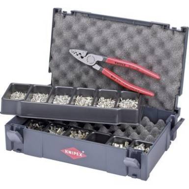 Krimpelőkészlet érvéghüvelyekhez 97 71 180 érvéghüvelyfogóval, Knipex 97 90 05 Krimpelőkészlet érvéghüvelyekhez 97 71 180 érvéghüvelyfogóval, Knipex 97 90 05