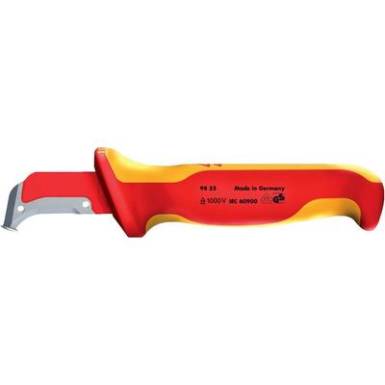 VDE kábelcsupaszító kés 155 mm, csúszósaruval a csúcson, Knipex 98 55 VDE kábelcsupaszító kés 155 mm, csúszósaruval a csúcson, Knipex 98 55