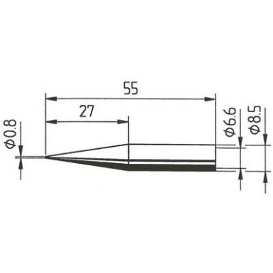 Ersa 842 pákahegy, forrasztóhegy 842 SD ceruza formájú hegy 0.8 mm Ersa 842 pákahegy, forrasztóhegy 842 SD ceruza formájú hegy 0.8 mm