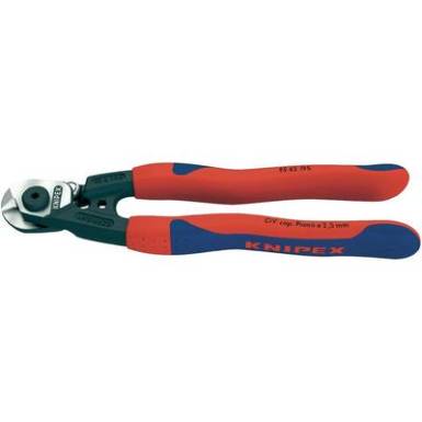 Drótkötélolló 190 mm, kovácsolt, vágóérték: Ø 7 mm, Knipex 95 62 190 Drótkötélolló 190 mm, kovácsolt, vágóérték: Ø 7 mm, Knipex 95 62 190