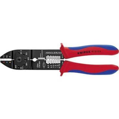 Krimpelő fogó 230 mm, szigetelt kábelsaruk + dugaszoló csatlakozó, Knipex 97 21 215 Krimpelő fogó 230 mm, szigetelt kábelsaruk + dugaszoló csatlakozó, Knipex 97 21 215
