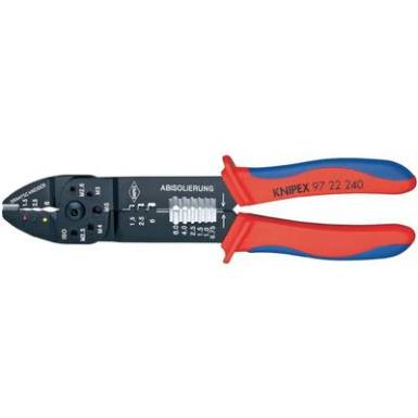 Krimpelő fogó szigetelt és szigeteletlen csúszósarukhoz Knipex 97 22 240 Krimpelő fogó szigetelt és szigeteletlen csúszósarukhoz Knipex 97 22 240
