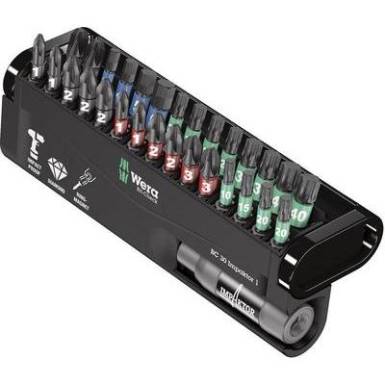 BIT készlet, Torx, kereszthornyú PH, PZ és belső hatlapú BIT-ekkel 30 részes készlet Wera BC Impaktor/30 Bit-Check 05057690001 BIT készlet, Torx, kereszthornyú PH, PZ és belső hatlapú BIT-ekkel 30 részes készlet Wera BC Impaktor/30 Bit-Check 05057690001