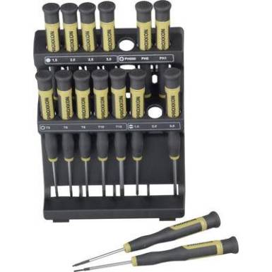 Elektronikai, finommechanikai és modellező csavarhúzó készlet, 15 részes egyenes, csillag és Torx Proxxon Micromot 28148 Elektronikai, finommechanikai és modellező csavarhúzó készlet, 15 részes egyenes, csillag és Torx Proxxon Micromot 28148