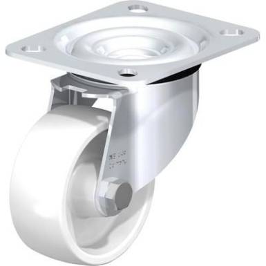 Poliamid kerék, acéllemez forgóvillás, 75 MM, felfogótalppal Poliamid kerék, acéllemez forgóvillás, 75 MM, felfogótalppal