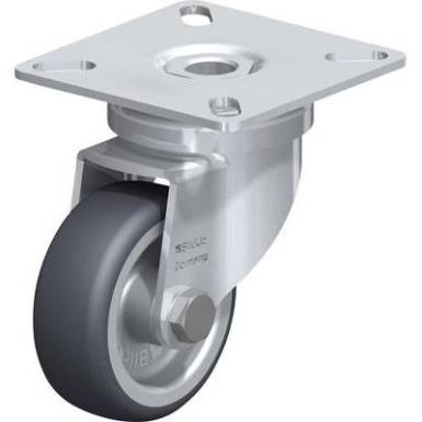 Önbeálló gumigörgő Ø 50 mm csavarozható rögzítő lemezzel Blickle 346601 Önbeálló gumigörgő Ø 50 mm csavarozható rögzítő lemezzel Blickle 346601
