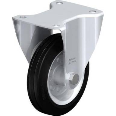 Acéllemez görgő, gumi, 150MM csavaros rögzítésű talp Acéllemez görgő, gumi, 150MM csavaros rögzítésű talp