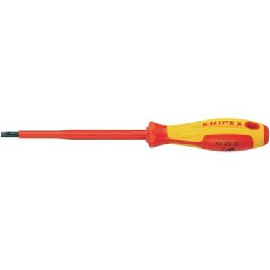 VDE egyenes csavarhúzó, penge szélesség: 5,5 mm, Knipex 98 20 55 VDE egyenes csavarhúzó, penge szélesség: 5,5 mm, Knipex 98 20 55