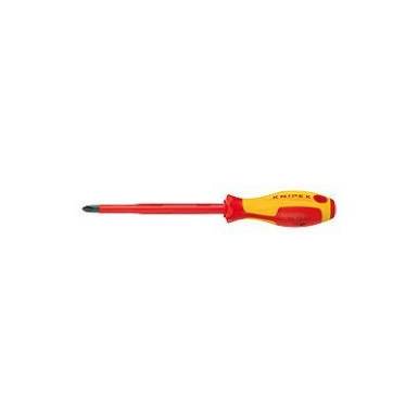 VDE kereszt csavarhúzó, PH 2, Knipex 98 24 02 VDE kereszt csavarhúzó, PH 2, Knipex 98 24 02