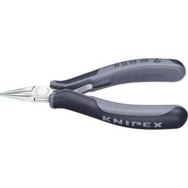 ESD hegyescsőrű fogó, hengeres fej, KNIPEX 35 22 ESD hegyescsőrű fogó, hengeres fej, KNIPEX 35 22