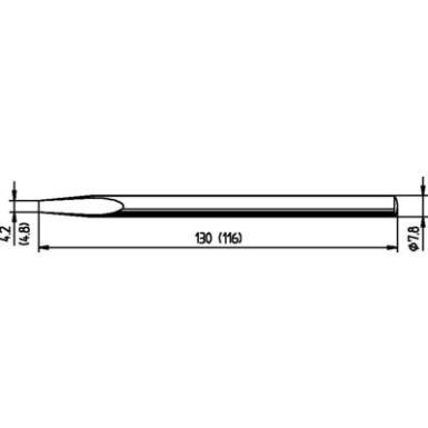 Ersa 032 pákahegy, forrasztóhegy, ferde, hajlított, véső forma 4,8 mm, 0082KD Ersa 032 pákahegy, forrasztóhegy, ferde, hajlított, véső forma 4,8 mm, 0082KD
