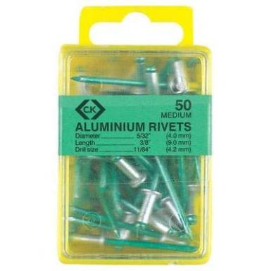 Alumínium szegecsek x 50 3.8x12mm C.K. T3819A 515 N/A Alumínium szegecsek x 50 3.8x12mm C.K. T3819A 515 N/A