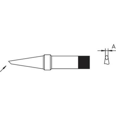 Weller PT pákahegy, forrasztóhegy PT-CC7 kúpos, egyoldalt lapított, lecsapott hegy 3.2 mm Weller PT pákahegy, forrasztóhegy PT-CC7 kúpos, egyoldalt lapított, lecsapott hegy 3.2 mm