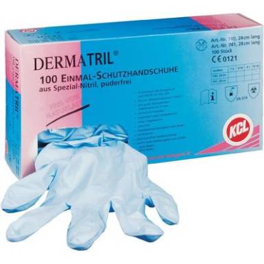 V&eacute;dőkesztyű, M&eacute;ret: 10, 100 db,DERMATRIL 740