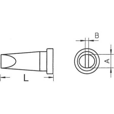 Weller LT-B rövid, kétoldalt csapott, véső formájú pákahegy, forrasztóhegy 2.4 mm Weller LT-B rövid, kétoldalt csapott, véső formájú pákahegy, forrasztóhegy 2.4 mm
