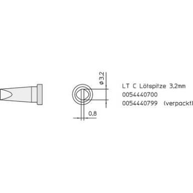 Weller LT-C rövid, kétoldalt csapott, véső formájú pákahegy, forrasztóhegy 3.2 mm Weller LT-C rövid, kétoldalt csapott, véső formájú pákahegy, forrasztóhegy 3.2 mm