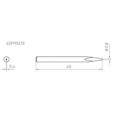 Weller WHS40 pákahegy 0,8mm-es ceruzahegy formájú Weller 4SPI15213-1 Weller WHS40 pákahegy 0,8mm-es ceruzahegy formájú Weller 4SPI15213-1